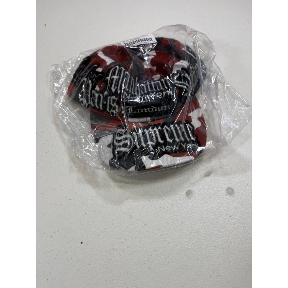Supreme SS26H39 Hat Red Camo OS City Patches 6-Panel